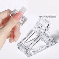 5pcs nail tips clip for quick gel nail forms nail clips for finger nail extension uv led clamps manicure nail tool transparent