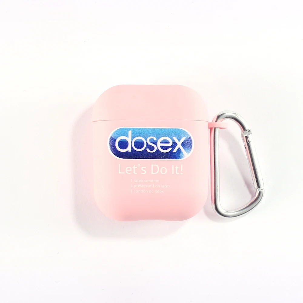 

Funny Sexy Memes Earphone Case For Apple iPhone Charging Box For AirPods Pro Soft Candy Color Carabiner Cover Accessories
