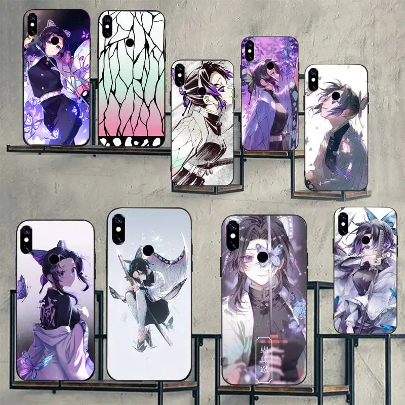 

Kochou Shinobu Demon Slayer anime Phone Case For Xiaomi Redmi note 7 8 9 t max3 s 10 pro lite cover funda coque shell