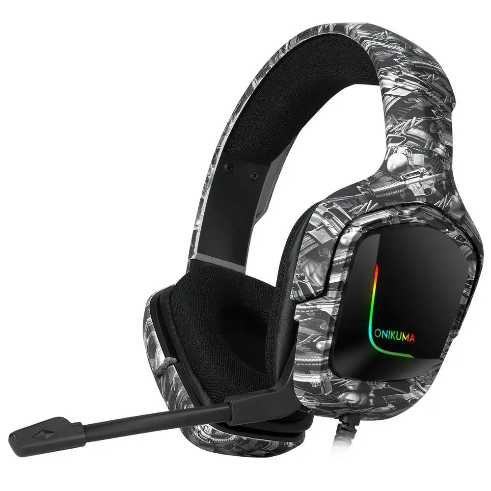 ONIKUMA K20 PS4 гарнитура игровые наушники 3 5 мм ПК геймерские стереонаушники для игр с