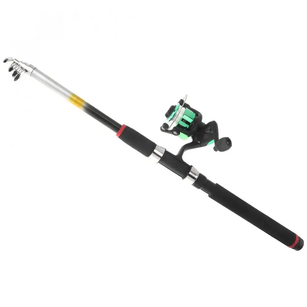 2 1 м рыболовная удочка Fly Line комбо полная Наборы Катушка для спиннинга полюс набор