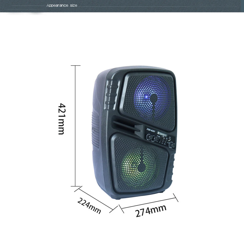 

Портативная bluetooth-Колонка HYASIA 60,5 в * 2, с аккумулятором 3000 мА · ч