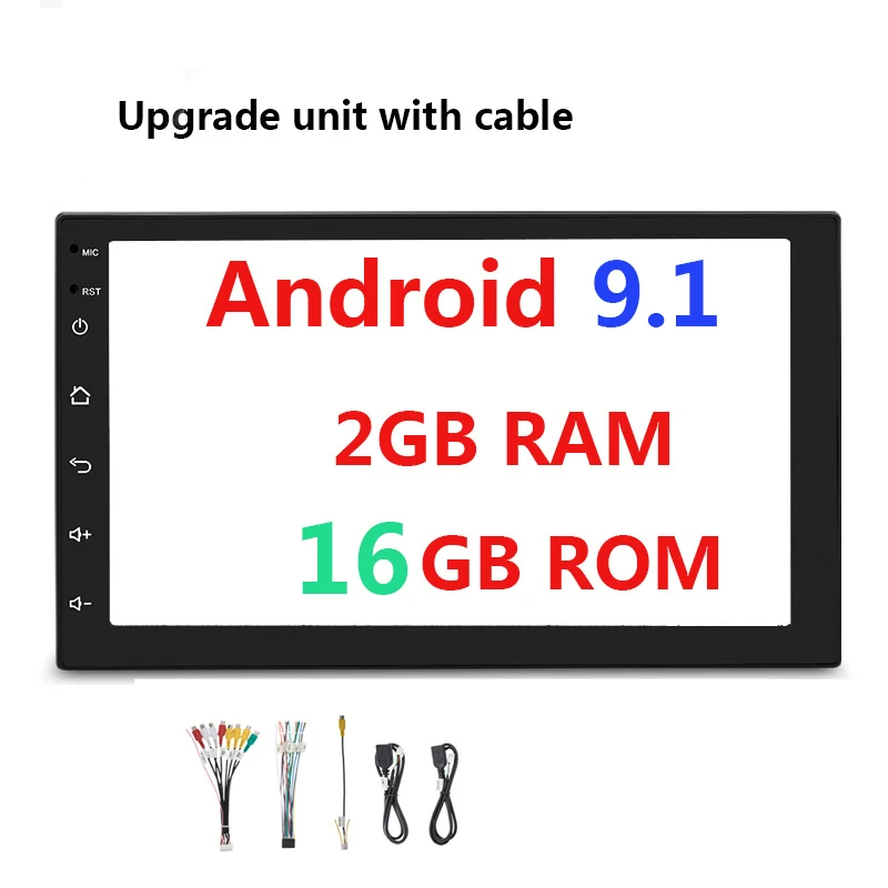Up 16 w Acces. Универсальное Авто Радио Android 8,1/9,1 2 Din автомобильное радио 7 дюймов видео аудио стерео 2Din Bluetooth Mp5 Мультимедиа Gps Wifi 45 - Цвет: Up 16 w Acces.