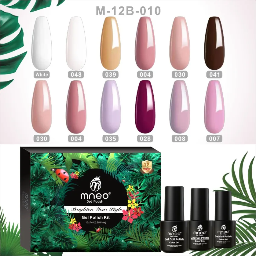 

Uv Gel Nail Polish Semi Permanent Nails Art Manicure White Pink Red Colors Lacquer 12 Pcs Gel Varnish Hybrid Enamel Vernis Kit