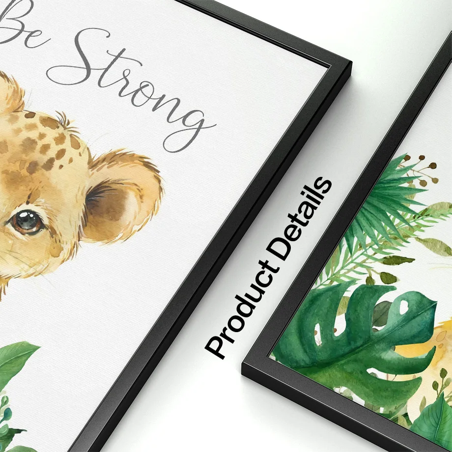 Листья слон тигр Лев Зебра животные Картина на холсте скандинавские постеры и