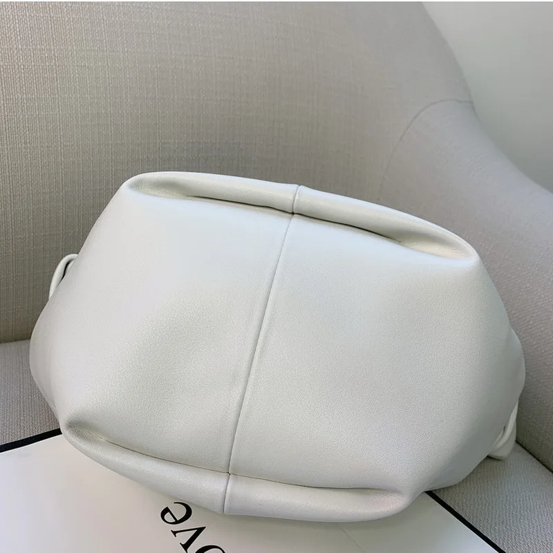

Bag Candy Color Hand-carried Dumpling Bag Cow Leather Women Lunch bag 2021 Mini armpit bag