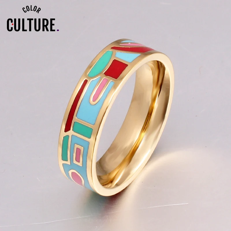 Популярное в России ювелирное изделие эмалированное кольцо из нержавеющей стали