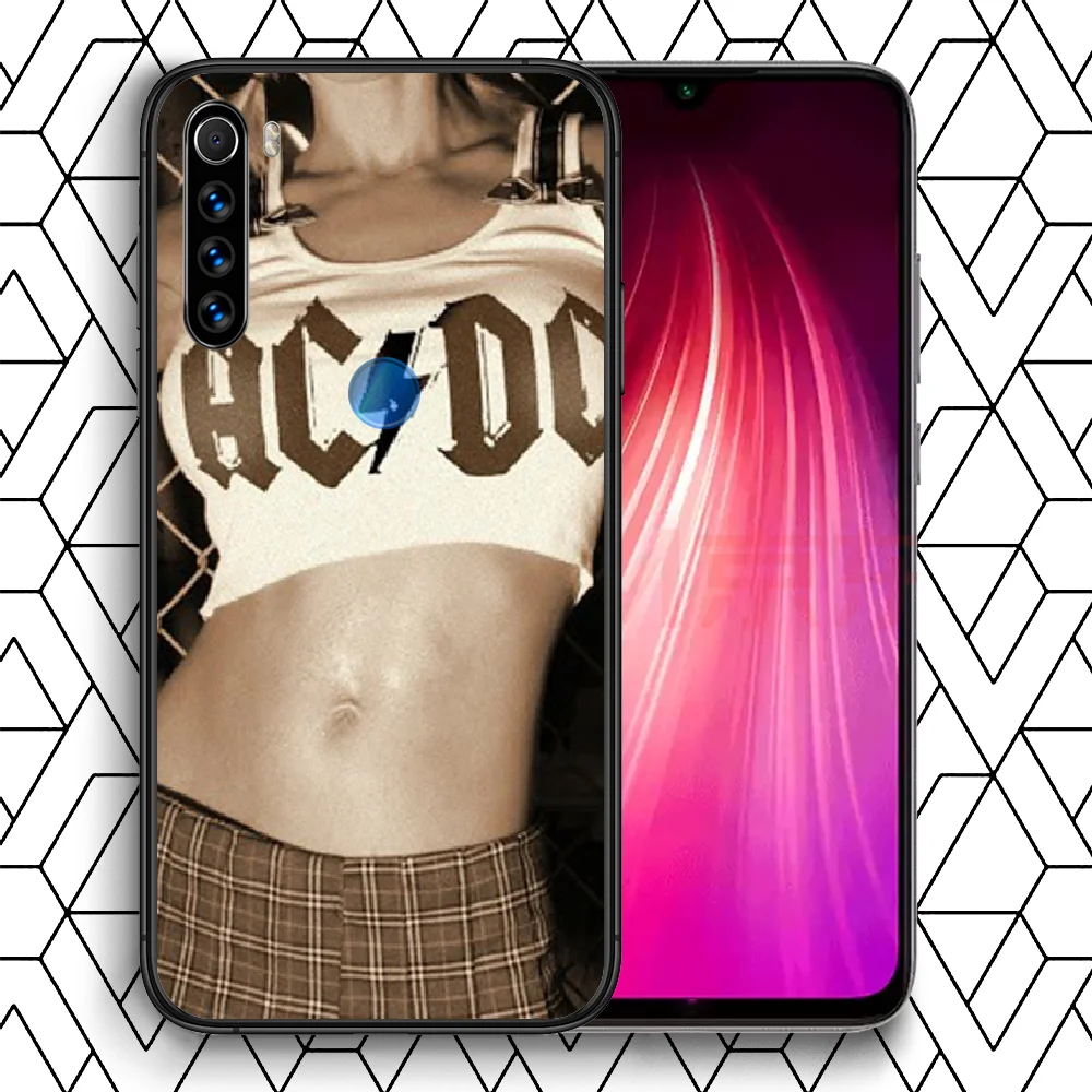 

AC DC band Phone Case Cover Hull For XIAOMI Redmi 7 7a 8 8a 9 9a NOTE 6 7 8 8t 9 9s Pro Max 4X black Hoesjes Pretty Shell Soft