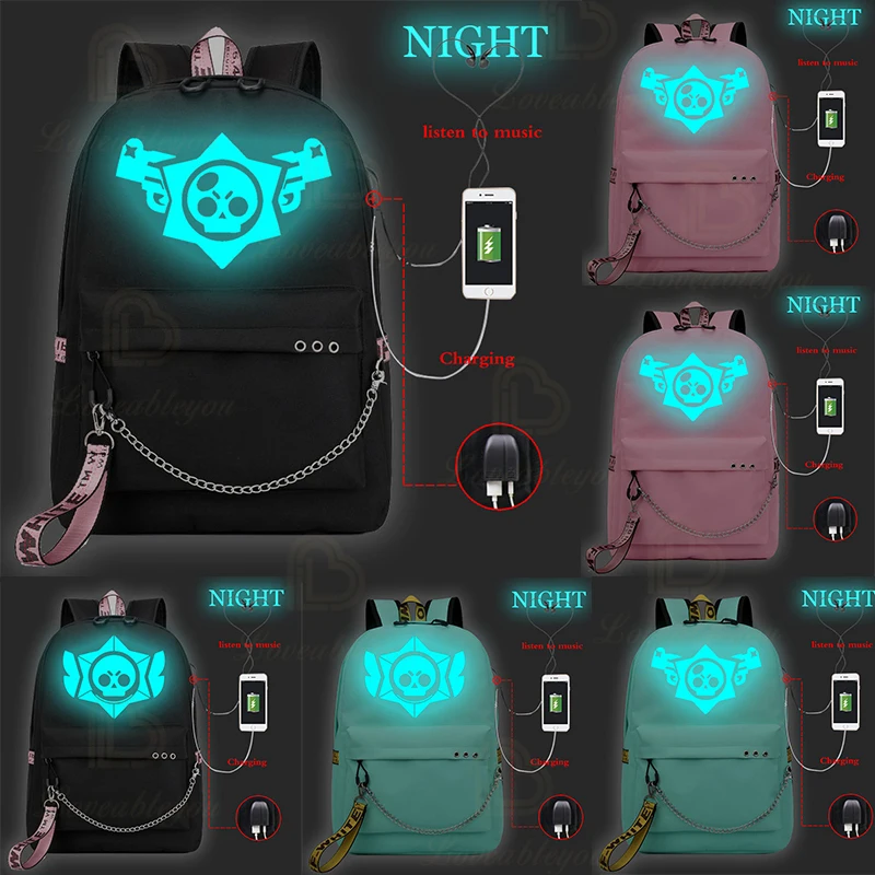 USB зарядка игры световой 2019 новая школьная сумка унисекс для подростков рюкзак