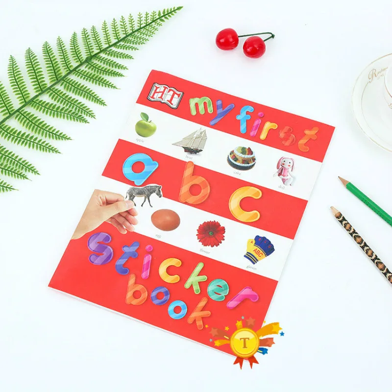 Книжки наклейки для сцены раннего развития детей английский когнитивный учебник