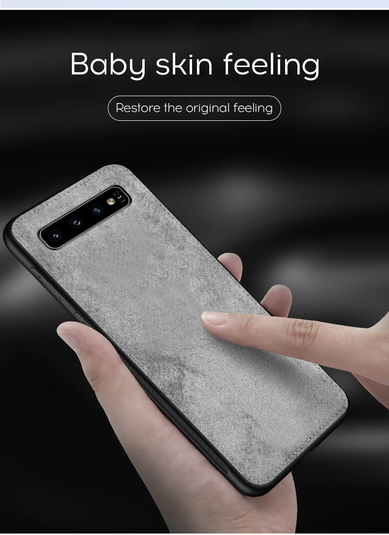 IIOZO Магнитный тканевый чехол для samsung Galaxy S8 S9 S10 Plus Note 8 Note 9 ультратонкий тканевый Мягкий силиконовый чехол s