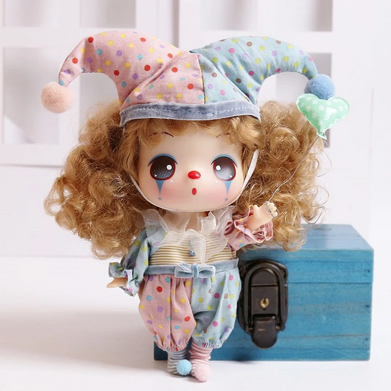 BJD клоун имитация Изысканная девушка Виниловая фигурка Играть 18 см сменный