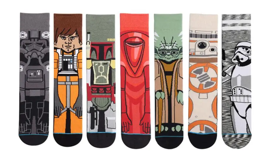 Забавные мужские носки Харадзюку хлопковые модные толстые забавные счастливые и