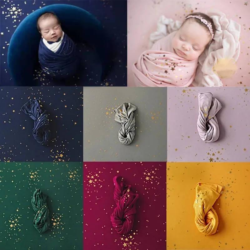 

Newborn photography background blanket baby starry sky theme wrapped cloth children studio shooting photo props