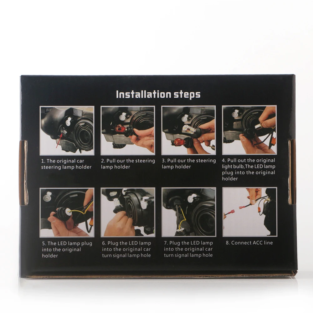 

2X Canbus 12V 2835 36 SMD Kit BA15S BAU15S 3156 7440 Led Bulbs Car Turn Signal Light DRL Daytime White&Amber Dual Color No Error