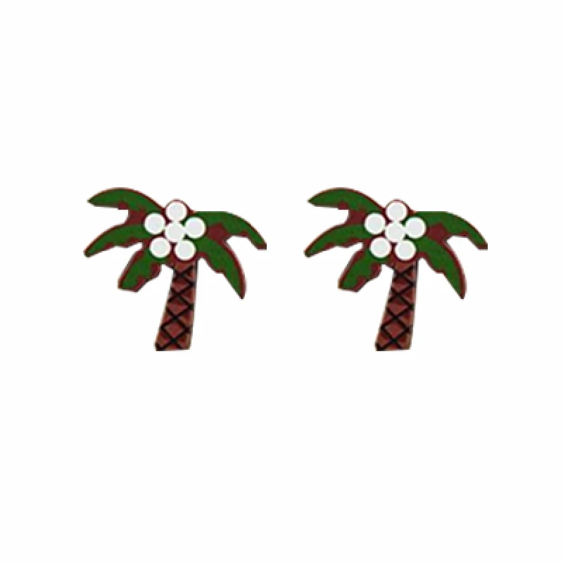 Новые милые Мультяшные Симпатичные серьги гвоздики с вишневым цветком