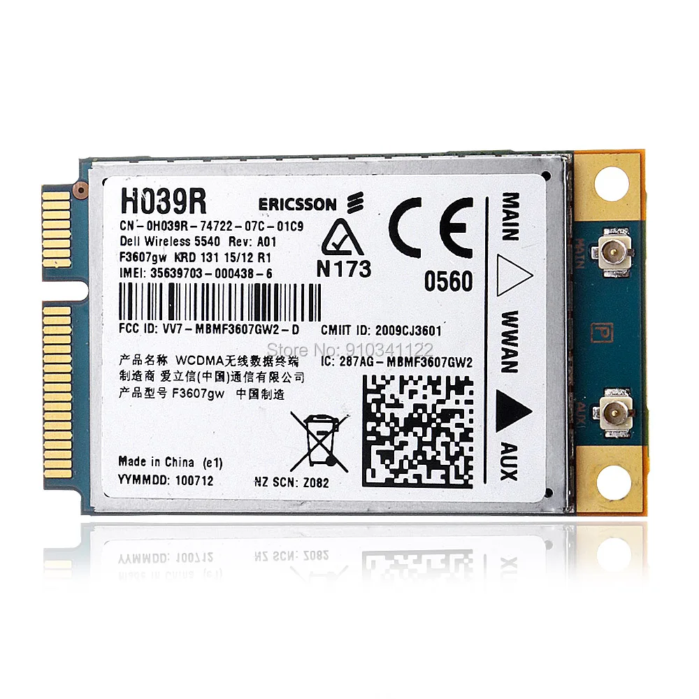 DW5540 F3607GW 3G Wi Fi кард WWAN Беспроводной модуль мобильного Broadand 5PJ87 C680R H039R Pci e 7 2 м для DELL
