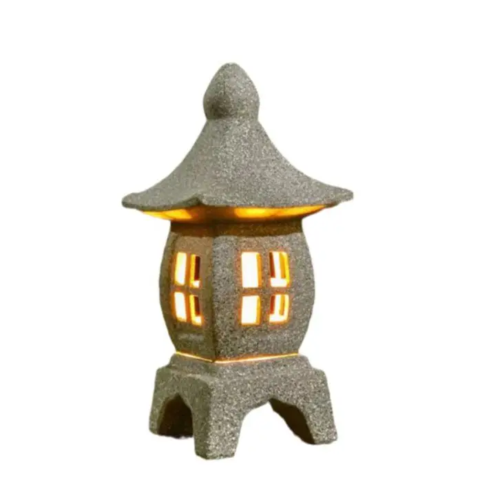 

Japanese-style stone lantern garden courtyard clay wind lamp lawn rockery gardening landscape lamp imitation stone pattern lamp