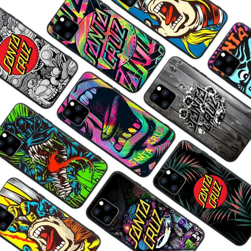 

Santa Cruz Skateboards Trend Graffiti Phone Case For IPhone 13 Mini 12 11 Pro Max Xs X Xr 7 8 Plus Se 2020 Silicone Coque