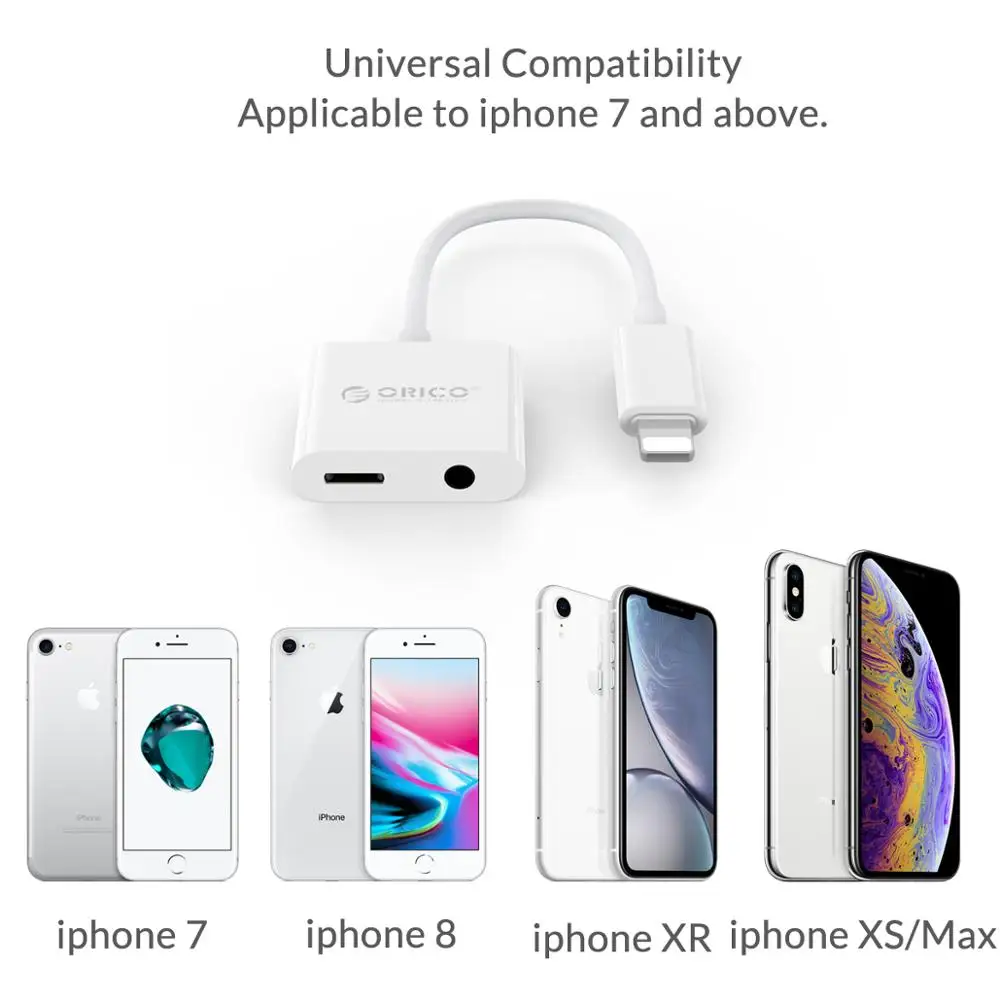ORICO Разветвитель для наушников адаптер для iPhone X XS 3,5 мм разъем аудио адаптеры конвертер наушники Aux кабель 7 8 Plus on.