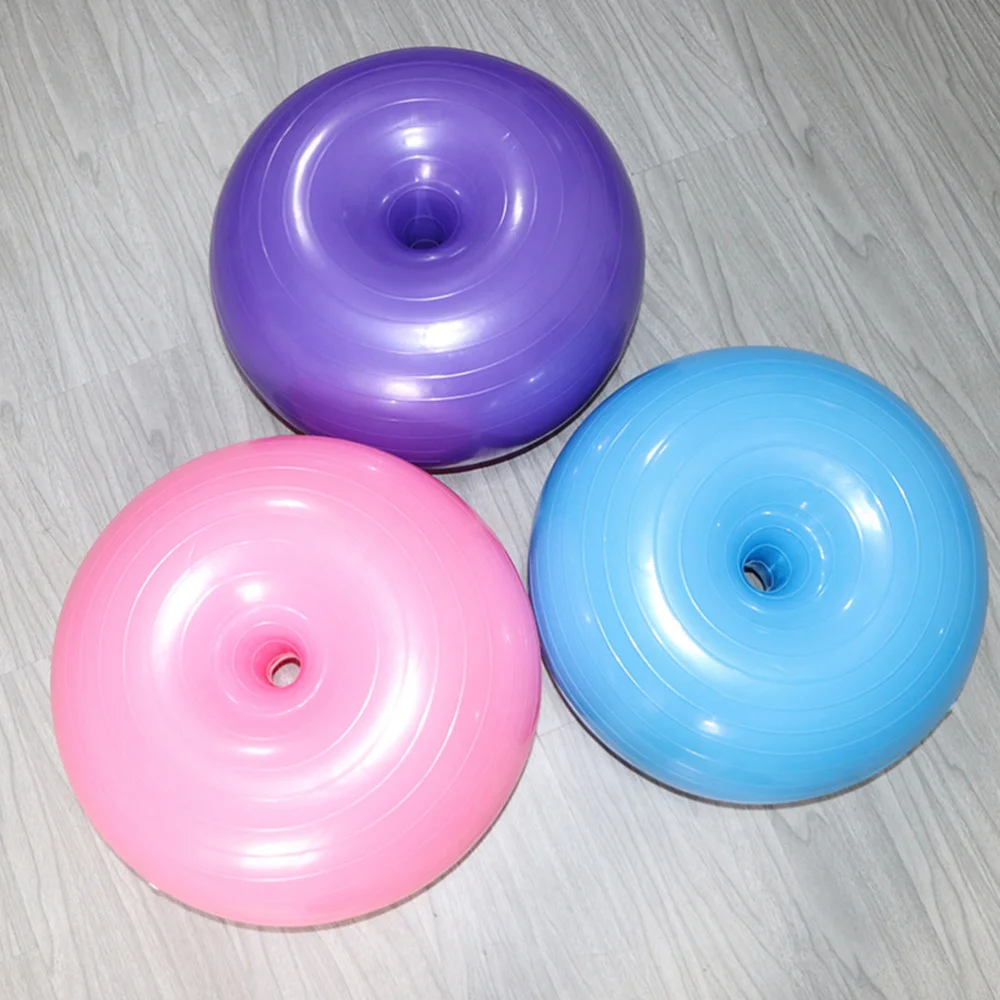 

Yoga Auxiliary Donuts Shaped Fitness Explosion-proof Exercise Balance for Home Inside with Air Pump (Light