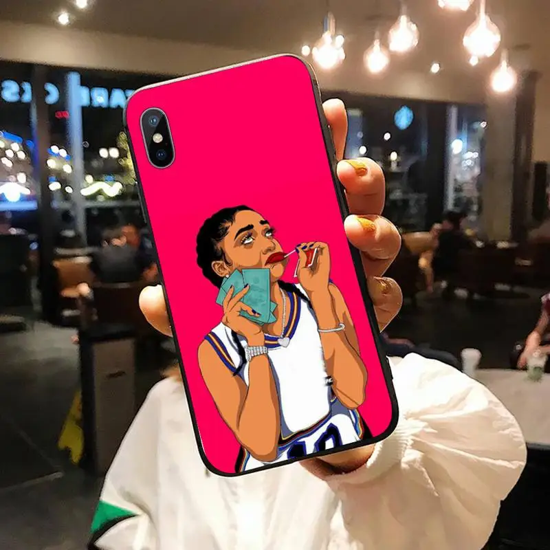

African Afro Melanin Poppin Black Girl Phone Case for iPhone 11 12 pro XS MAX 8 7 6 6S Plus X 5S SE 2020 XR