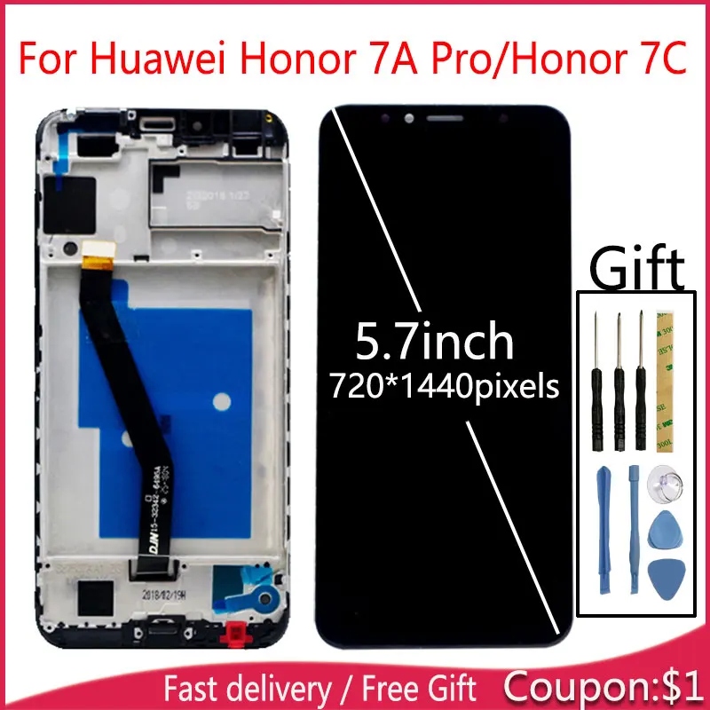Сенсорный ЖК-экран в сборе для Huawei Honor 7A Pro LCD/Honor 7C Display /Y6 2018/Y6 Prime 2018 | Мобильные