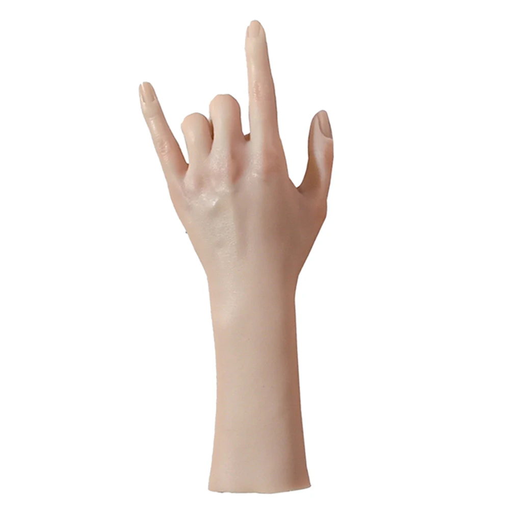 

Silicone Flexible Jewelry Watch Display Mannequin Nail Art Practice Fake Hands