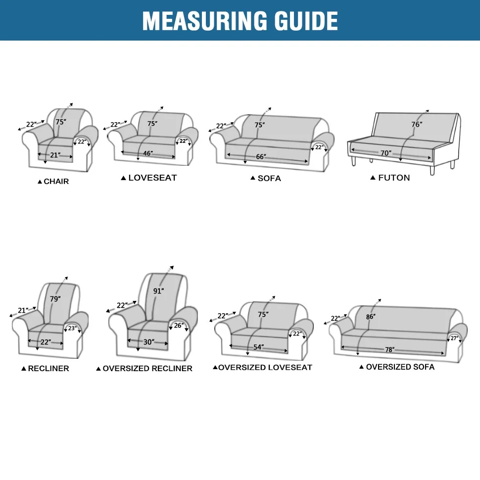 

Waterproof High-Grade Solid Color Sofa Cover Four Seasons Universal 1/2/3/4 Seats Sectional Loveseat Cover for Living Room