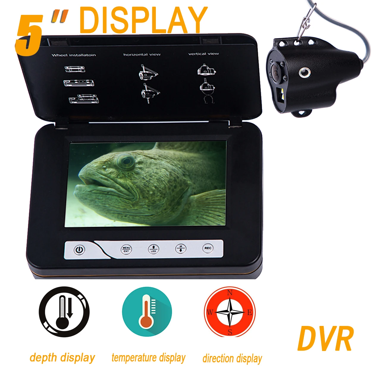 WF15 возможностью погружения на глубину до 30 м Рыболокаторы с видеорегистратором