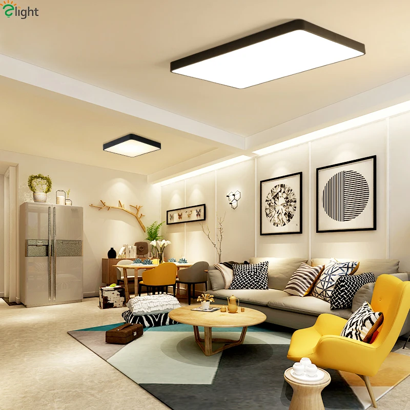

Nordic Square Metal Led Ceiling Chandelier Lighting APP Dimmable Led Ceiling Lights For Bedroom Living Room Led Ceiling Lamp