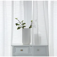 2021 New Style Popular Tulle Sheer White Light Translucent  Curtains for Living Dining Room Bedroom Window Curtains (4)