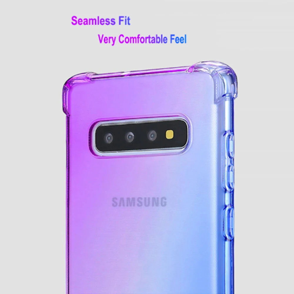 

Clear Iridescent Gradient Phone Case Suitable For Samsung A8S A6S A9 A8 Star A8 Plus 2018 Soft Back Cover