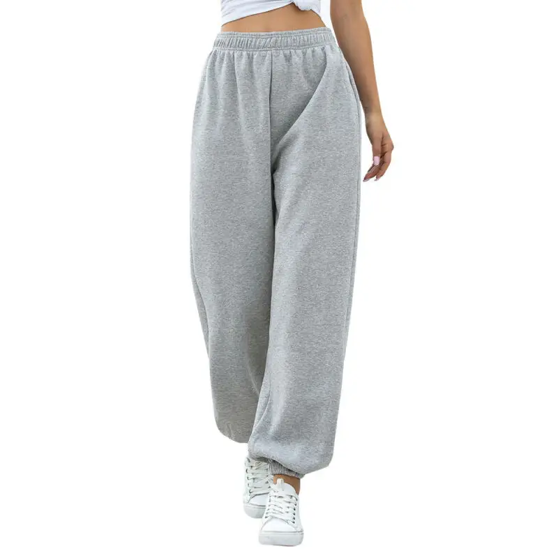 

Womens Joggers Sweatpants Cuffed Bottoms Ladies Jogging Gym Pants Size 8-10 Fit