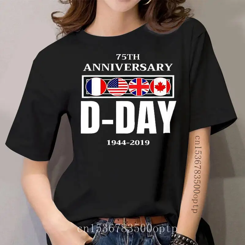 

D-Day Normandy Landing 75th Anniversary Patriotic Flag Black T-Shirt S-6XL