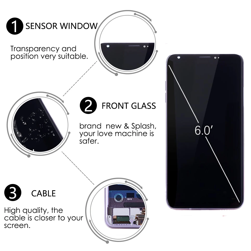 Sinbeda 6 0 &quotOLED для LG V30 H930 ЖК-дисплей сенсорный экран с рамкой дигитайзер в сборе LCD