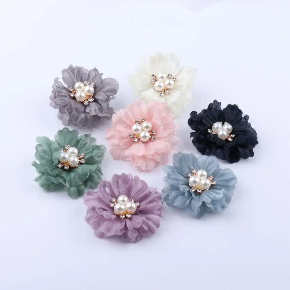 5 шт. жемчужные сетчатые марлевые цветы искусственные шелковая Цветочная головка
