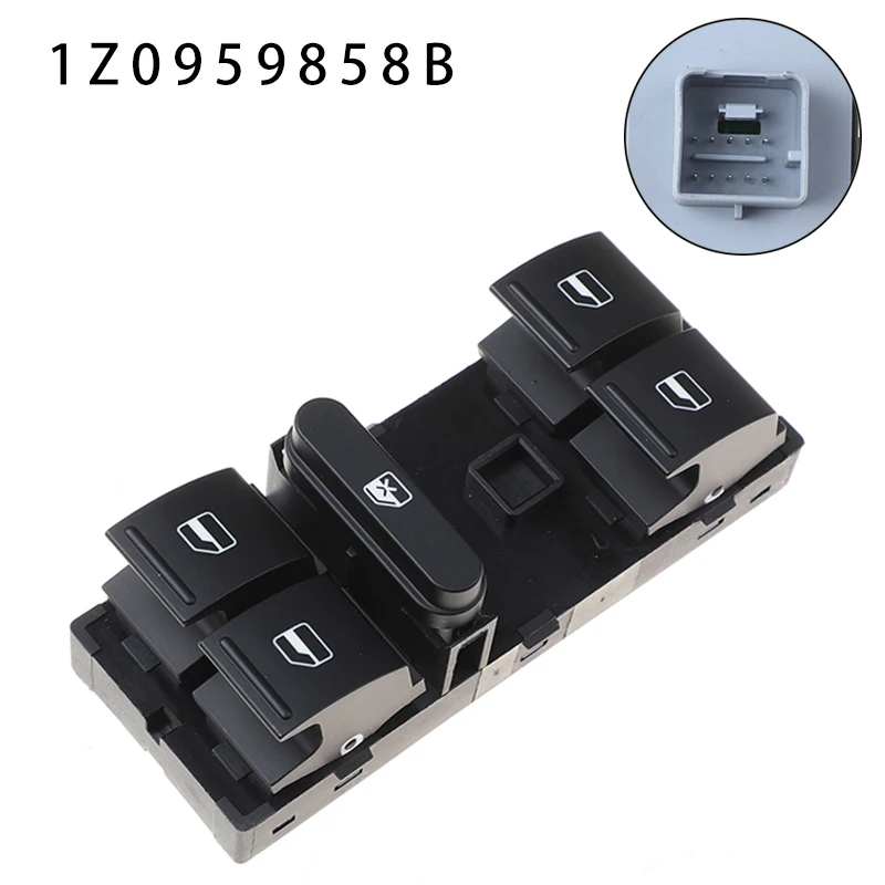 

NEW 1PC 1Z0959858B cab left front window lift glass switch automat parts for Skoda Fabia Combi Octavia 1Z3 SuperB 3T4 Yeti 09-15