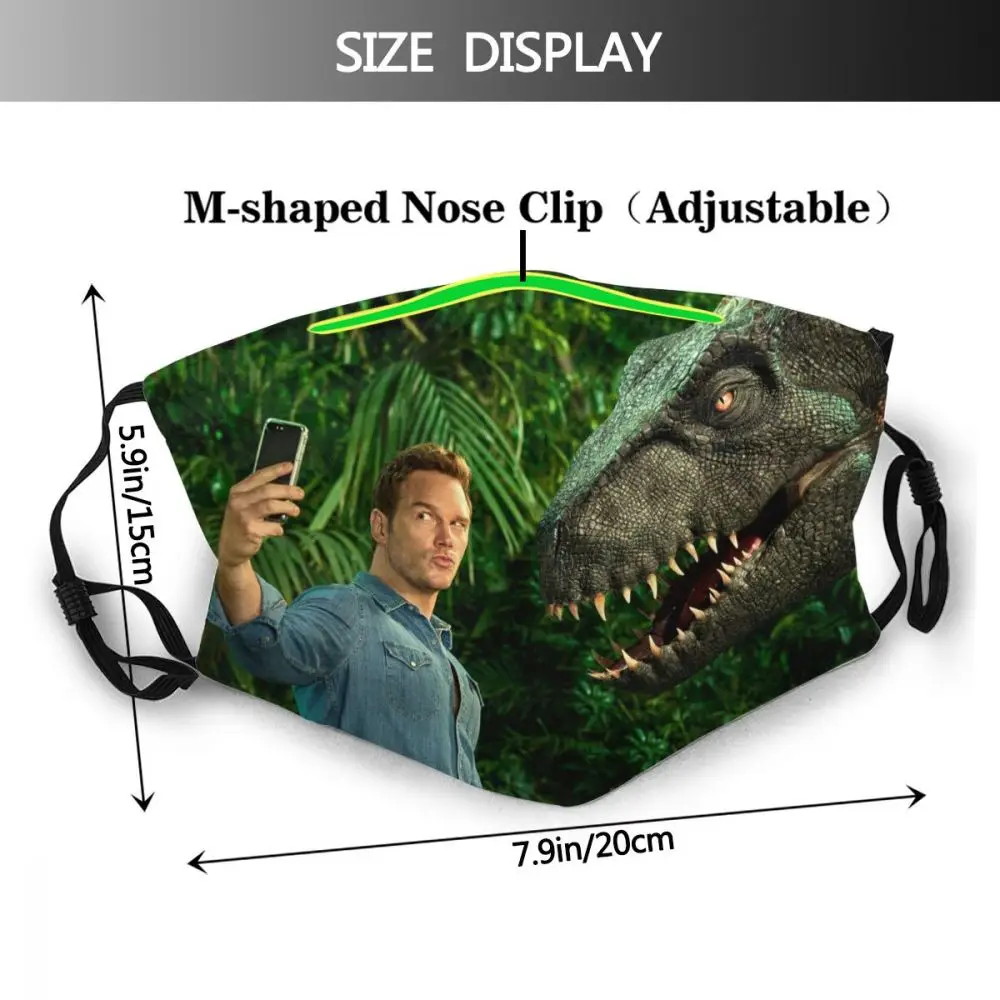 Одноразовая маска для рта и лица Мир Юрского периода цельная Пылезащитная против