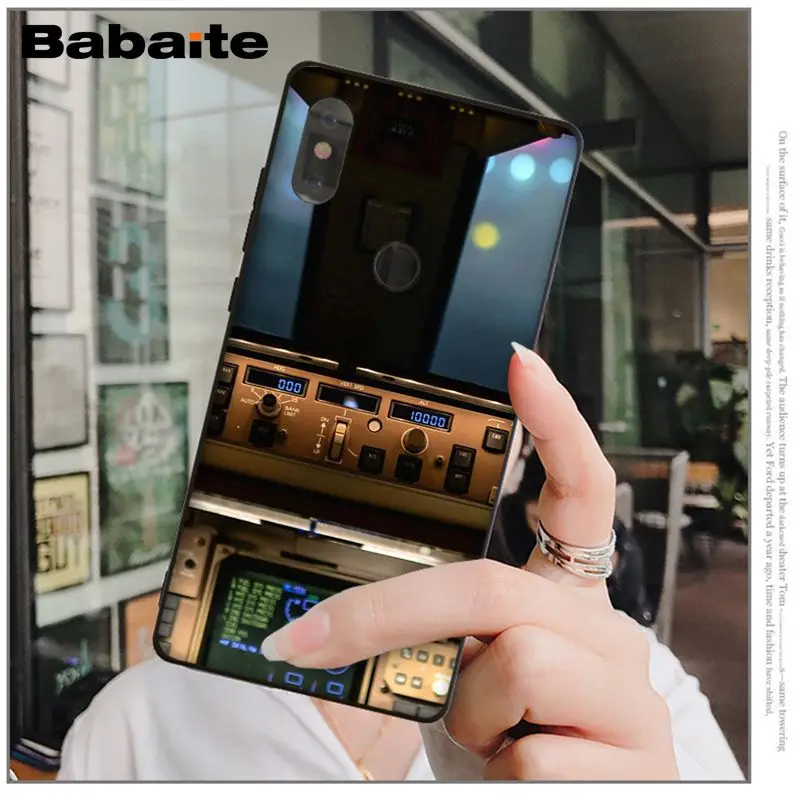 Babaite airplane cockpit Custom Photo Soft Phone Case for Xiaomi Mi 6 Note3 8 8SE Redmi 5 5Plus Note4 4X Note5 Cellphones