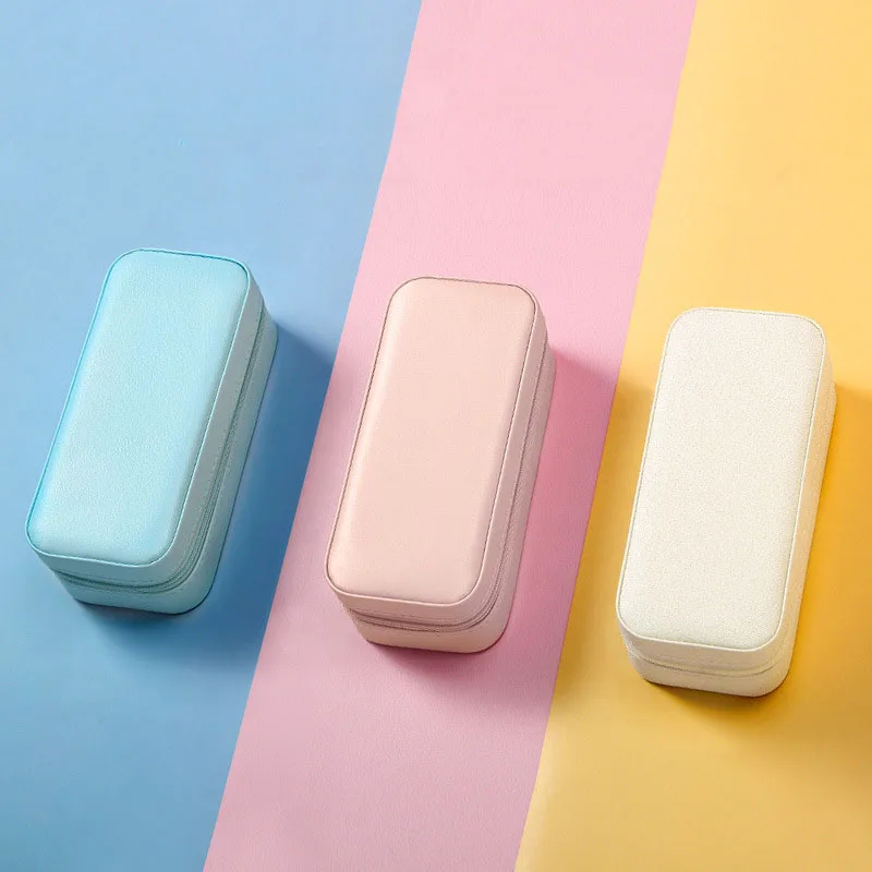 Portable Jewelry Organizers Women Makeup Necklaces Earrings Bracelet Display Necklaces Ring Bracelet Storage Case Accessories