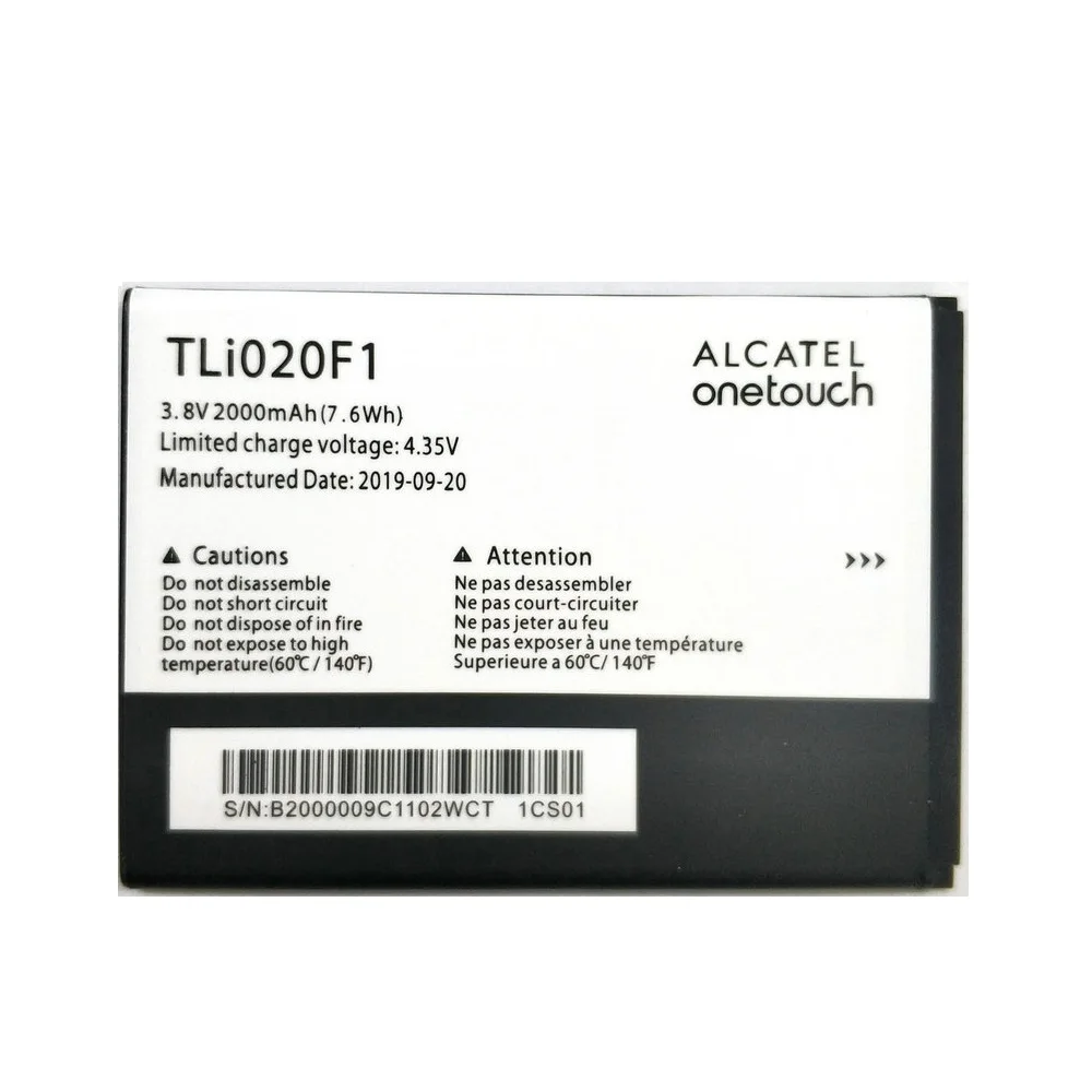 Новинка 2019 аккумулятор TLI020F1 для TCL J720T J726T Alcatel One Touch Pop 2 5042d C7 7040 запасная деталь