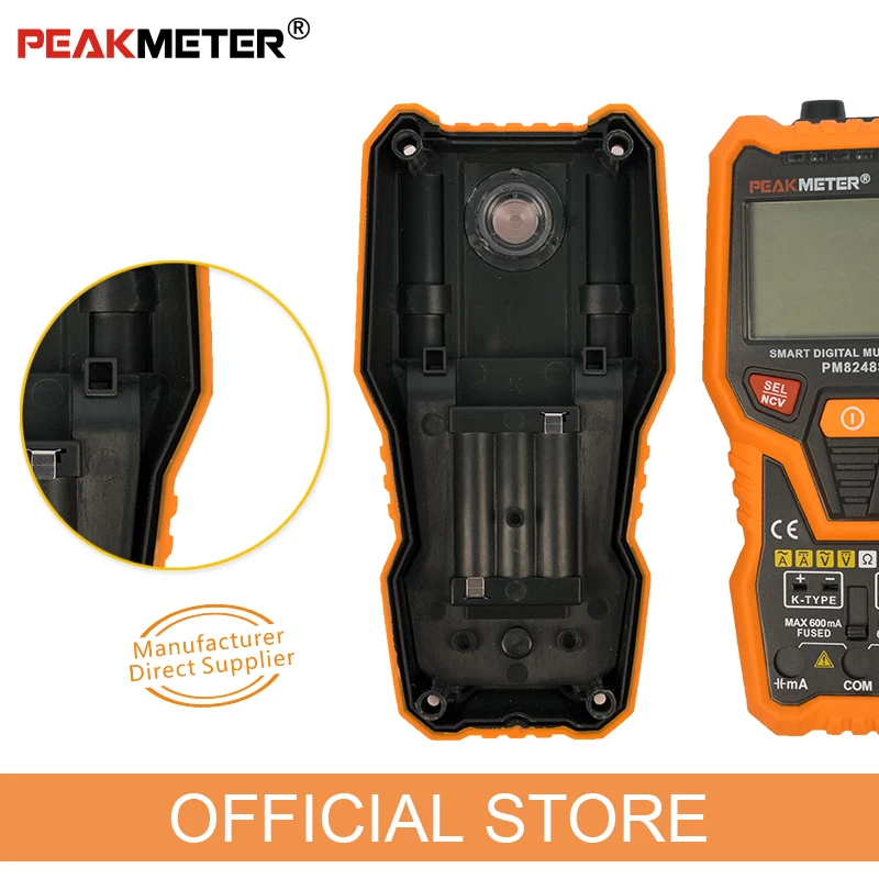 Peakmeter PM8248S Smart AutoRange Professional Digital Multimeter Voltmeter NCV Frequency Backlight Temperature Transistor test |
