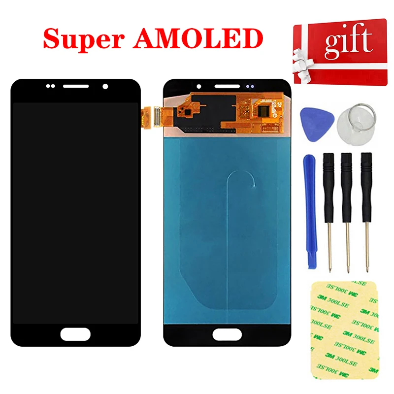 

Super AMOLED LCD For Samsung Galaxy A7 2016 A710F SM-A710M A710 LCD Display Panel Touch Screen Digitizer Sensor Glass Assembly