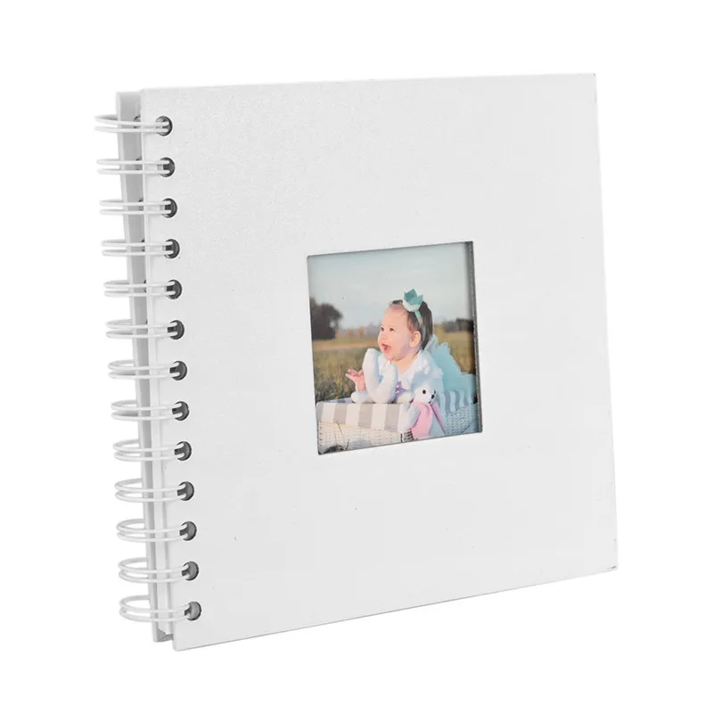 Бумажный фотоальбом для детей, скрапбукинг, фотоальбом Albumu Diy, фотоальбом, фотоальбом для детей, книга памяти, Portafoto Plakboek - Цвет: White