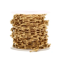 1 meter 5 5mm width gold plated stainless steel u shape paperclip chains handmade link chain for diy jewelry making top quality