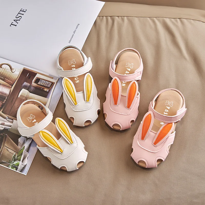 

Baby Girl Shoes Cartoon Rabbit Summer Kids Sandals Girls Beach Sandals Soft Bottom First Walkers Girls Princess Shoes SM149