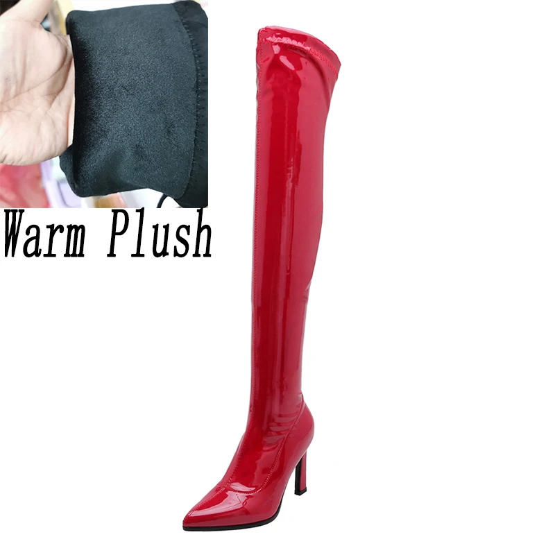 2019 женские ботфорты выше колена Зимняя обувь на снежную погоду 11 5 см высоком