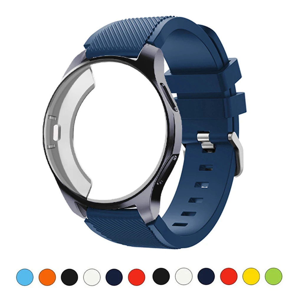 Чехол и защитный ремешок силиконовый для Samsung Galaxy watch 46 мм/42 мм Gear S3 Frontier band