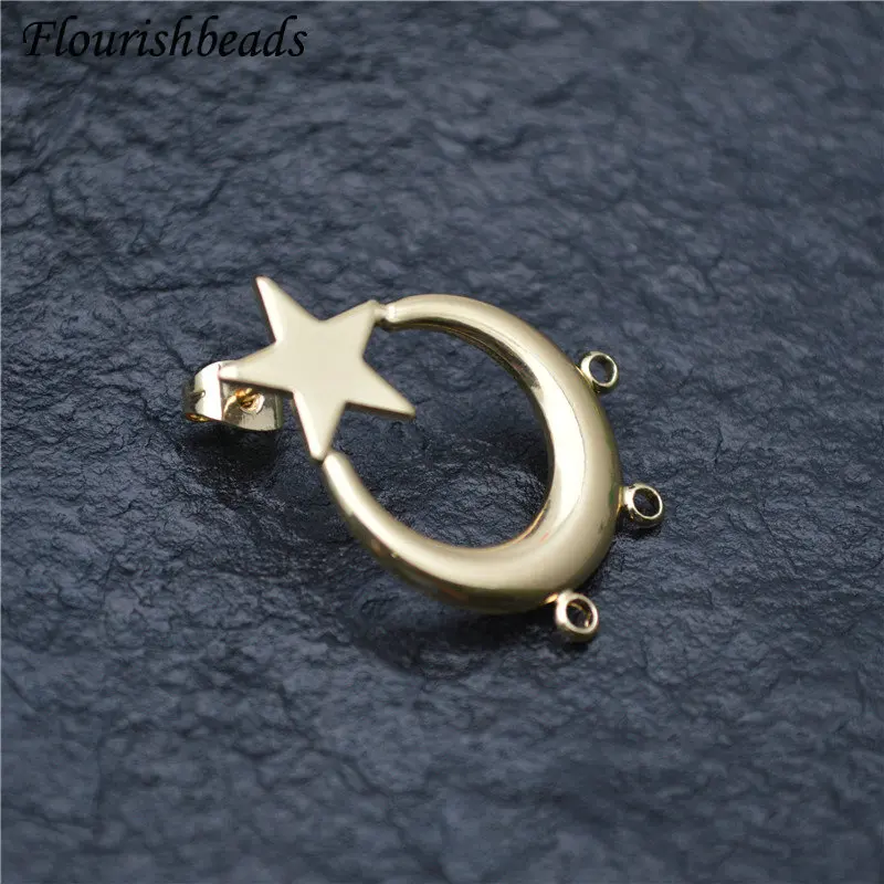 Антикоррозийный золотистого цвета Луна в форме звезд с несколькими петельками